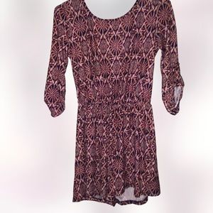 French Grey Romper Size XS, soft and floral pattern